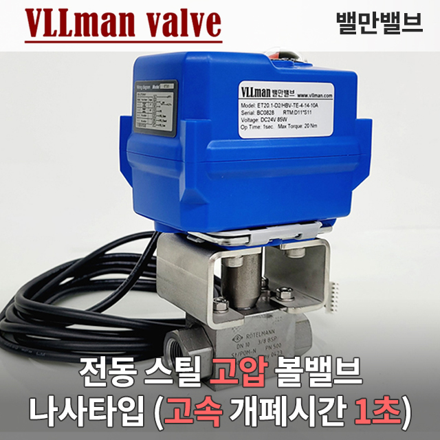 전동 고압 볼밸브(고속)(Electric high Speed, high Pressure Ball valve)