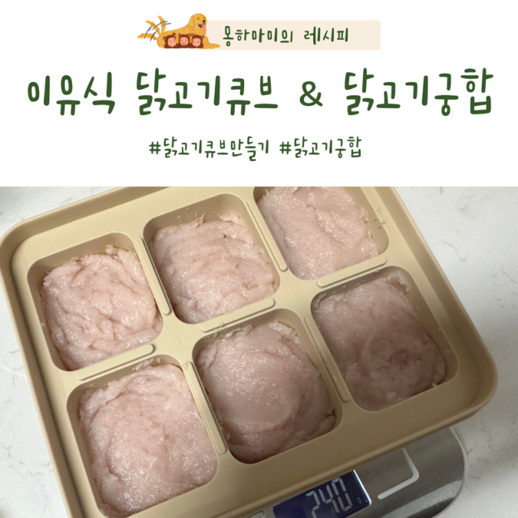  이유식 닭고기큐브만들기 닭고기궁합