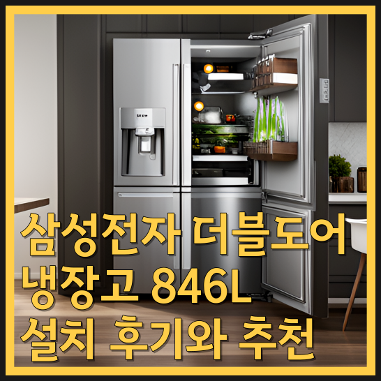  삼성전자 더블도어 냉장고 846L: 설치 후기와 추천