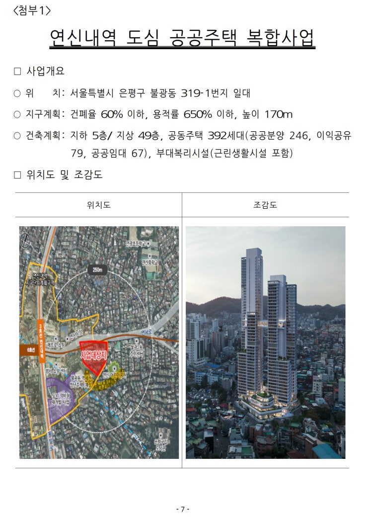  서울 첫 '도심 공공주택 복합사업 3곳' 공공주택 1,451세대로 거듭나