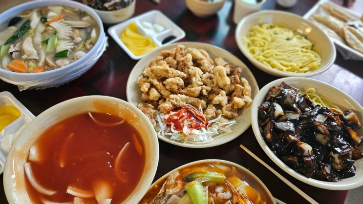 [독산 배달맛집] "대륙 중화요리"- 탕수육 간짜장 세트 + 해물덮밥! 오래된 중국집이 생각나는 중화요리 맛집!