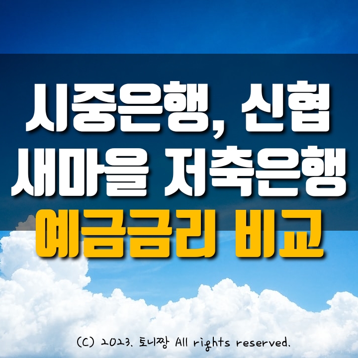 정기예금 금리비교: 시중은행, 신협 새마을금고 저축은행 정기예금 금리비교: 시중은행, 신협 새마을금고 저축은행