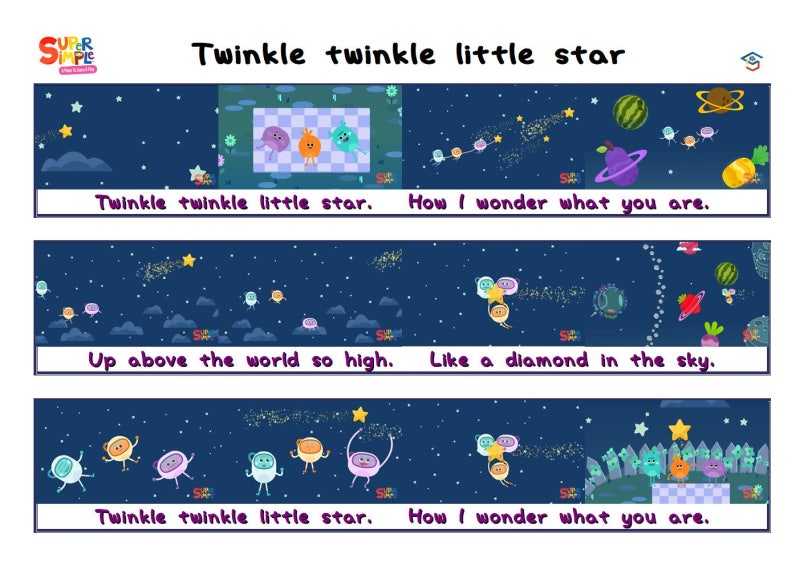 [슈퍼심플송] Twinkle twinkle little star 가사집 및 해석 : 네이버 블로그