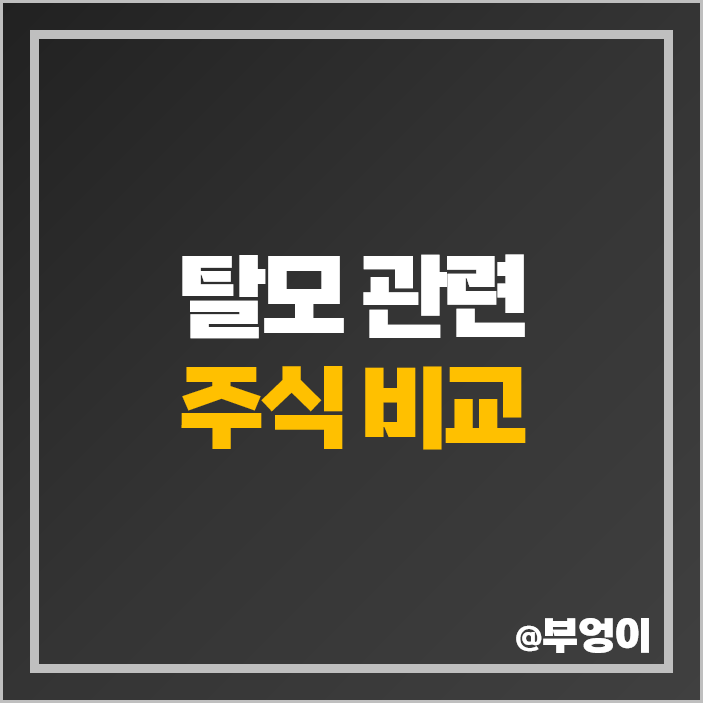 탈모 관련주 TS트릴리온 주식 바이오니아 동성제약 주가 탈모 관련주 TS트릴리온 주식 바이오니아 동성제약 주가