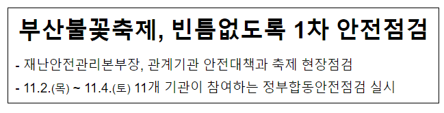 부산불꽃축제, 빈틈없도록 1차 안전점검, 부산 광안리해수욕장 부산불꽃축제, 빈틈없도록 1차 안전점검, 부산 광안리해수욕장