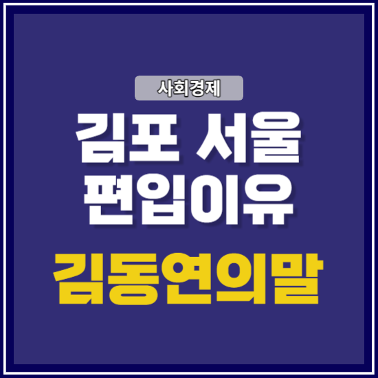 <b>김포 서울 편입</b> 김동현 작심비판