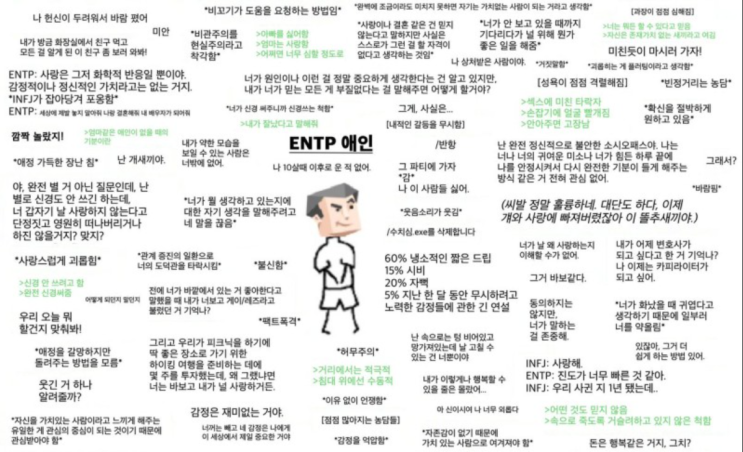 ENTP 궁합 남자 특징 팩폭 (작성자 엔팁)