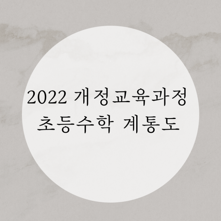  2022개정 교육과정 초등 수학 계통도