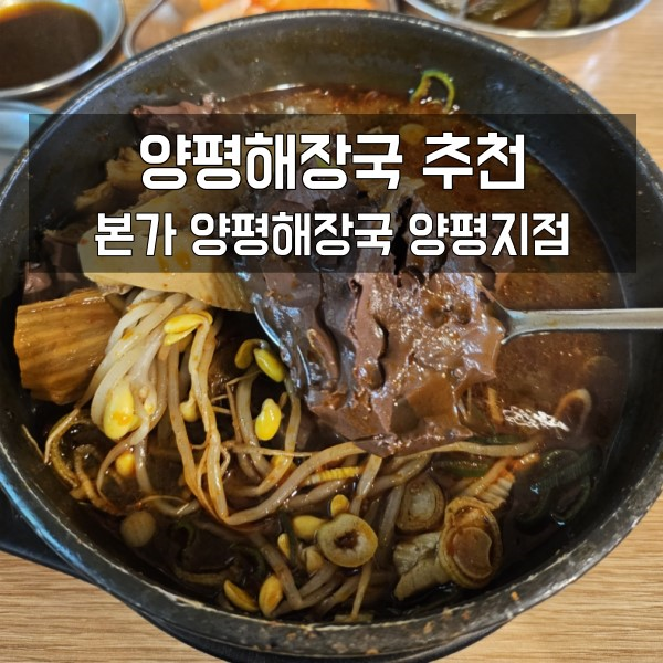  양평 해장국 맛집 본가양평해장국 양평지점