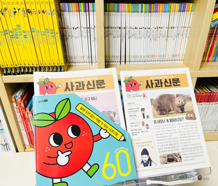 어린이백과 사전 사과 아기신문 블루래빗 디스커버리 어린이백과 사전 사과 아기신문 블루래빗 디스커버리