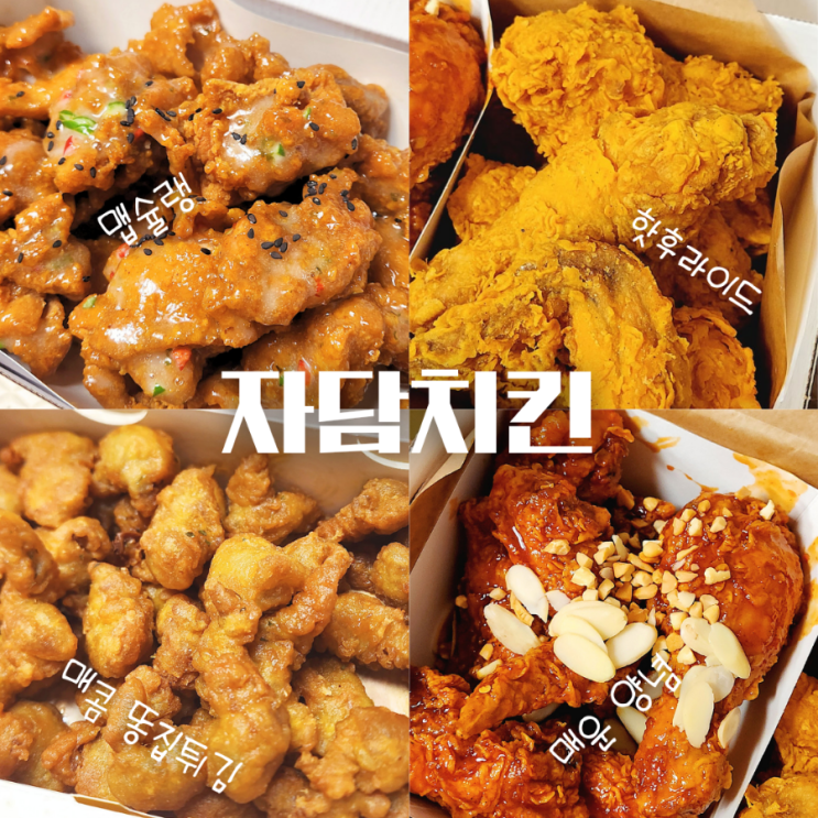  자담 맵슐랭 순살 & 핫후라이드 & 똥집튀김 매운치킨 추천