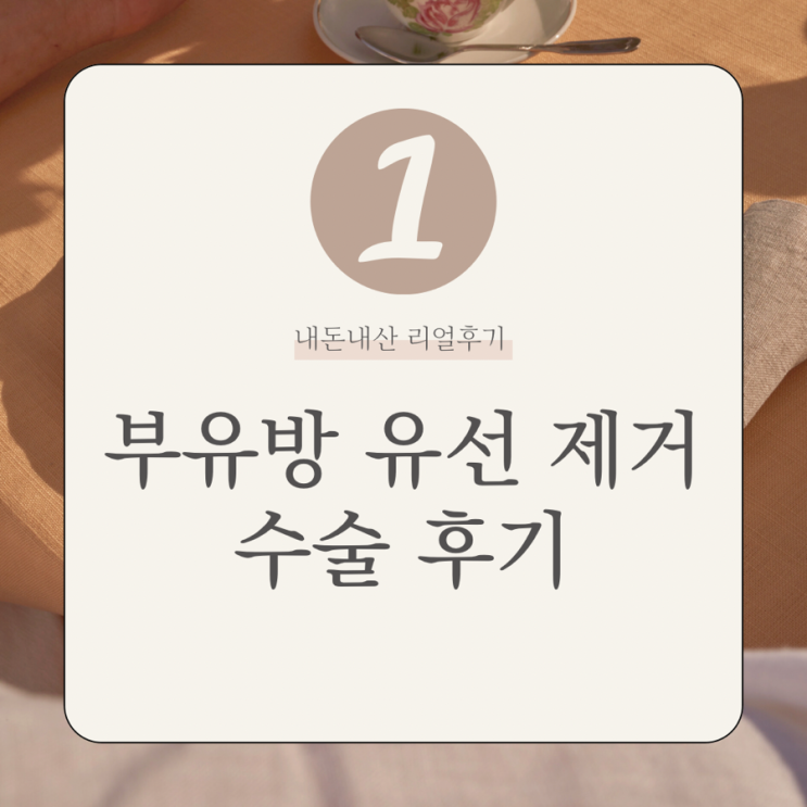  부유방 유선 제거 수술 후기 (1) / 상담 및 실비 정보 /당일 1일차 내돈내산