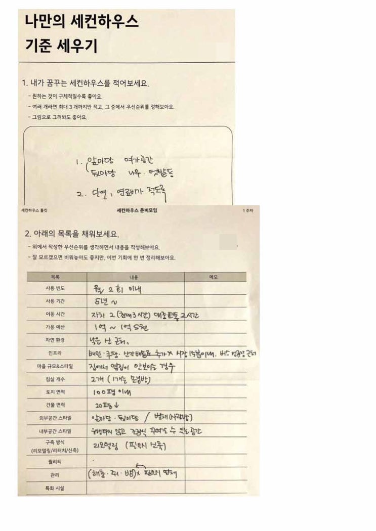  세컨하우스 준비 모임 2기[모집중]