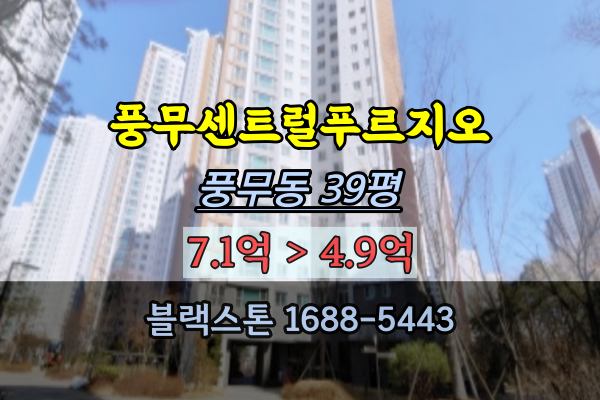 풍무동아파트경매 풍무센트럴푸르지오 39평 풍무역대장아파트