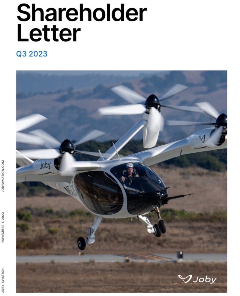 Joby 23년 3분기 실적 어닝콜 정리 - 이제 돈 들어와요 : 네이버 블로그
