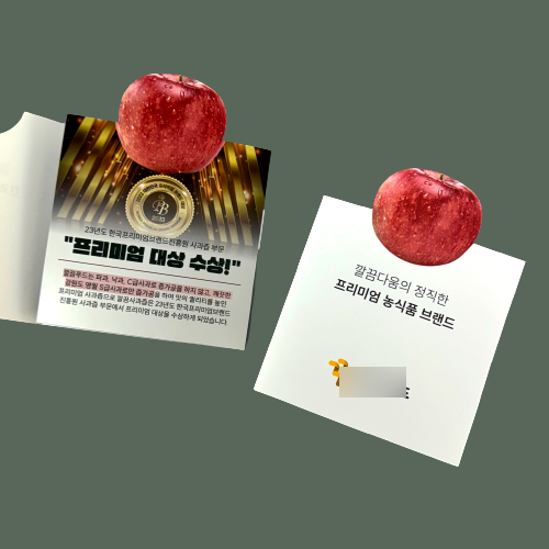  사과 모양을 딴 #도무송리플릿