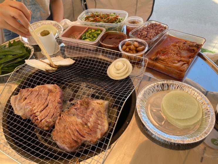  완주 솔솔매점 솔매포크 전주 근교 바베큐장 캠핑식당 완전 가깝네!