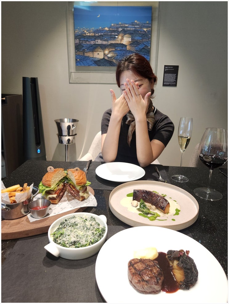  서울 기념일 레스토랑 르쏠 런치코스 스테이크 맛집이네
