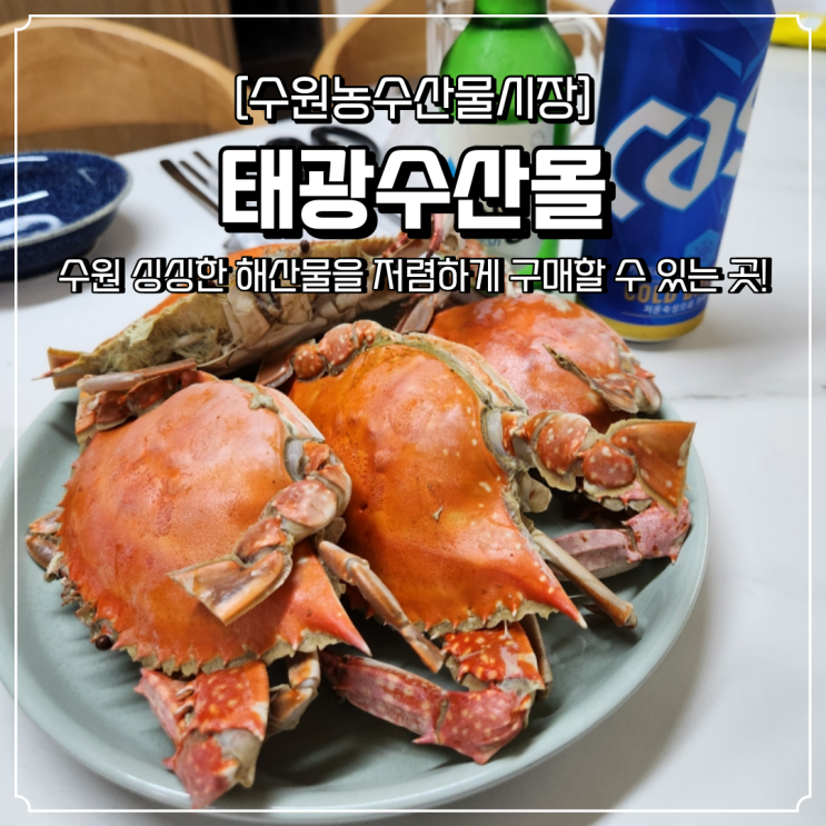  수원 농수산물시장 꽃게 태광수산몰 알이꽉찬 암꽃게