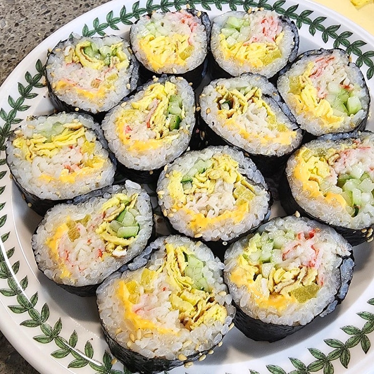  [일상요리] 갑자기 급 땡긴 크래미치즈 김밥 만들기 도오전!!