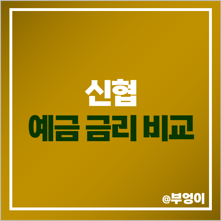 신협 정기예금 금리 비교 이자 이율 높은 특판 추천 신협 정기예금 금리 비교 이자 이율 높은 특판 추천