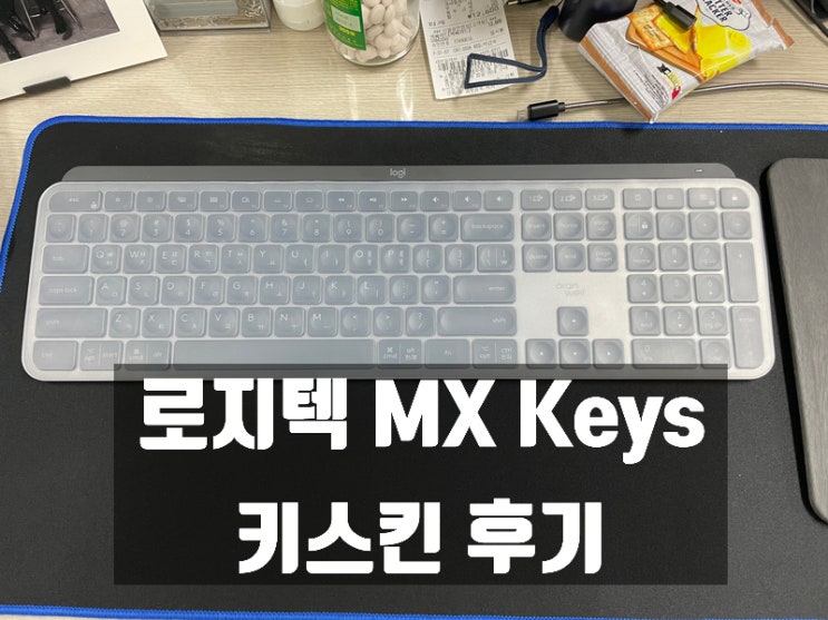  로지텍 MX KEYS 블루투스키보드 실리콘 키스킨 타건감 솔직후기 내돈내산