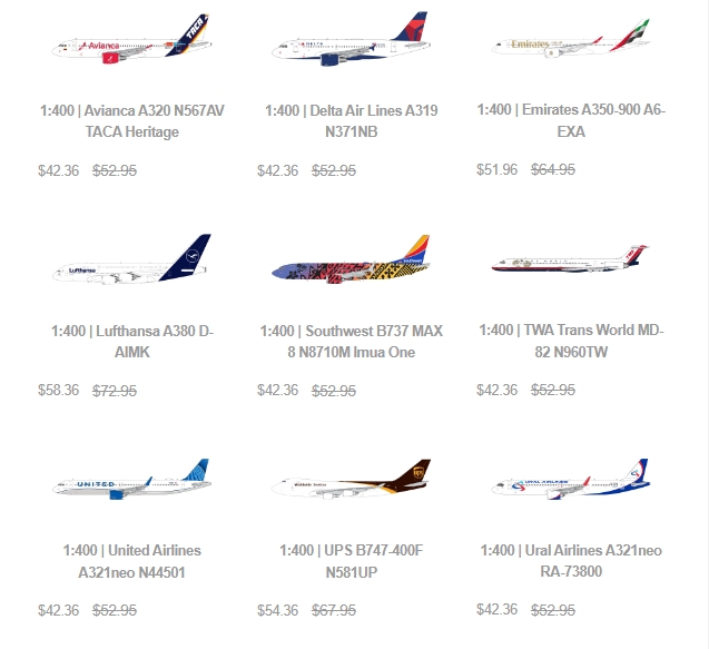  1:200, 1:400 gemini jets 프리오더, jfox , 1:72 wltk 등등