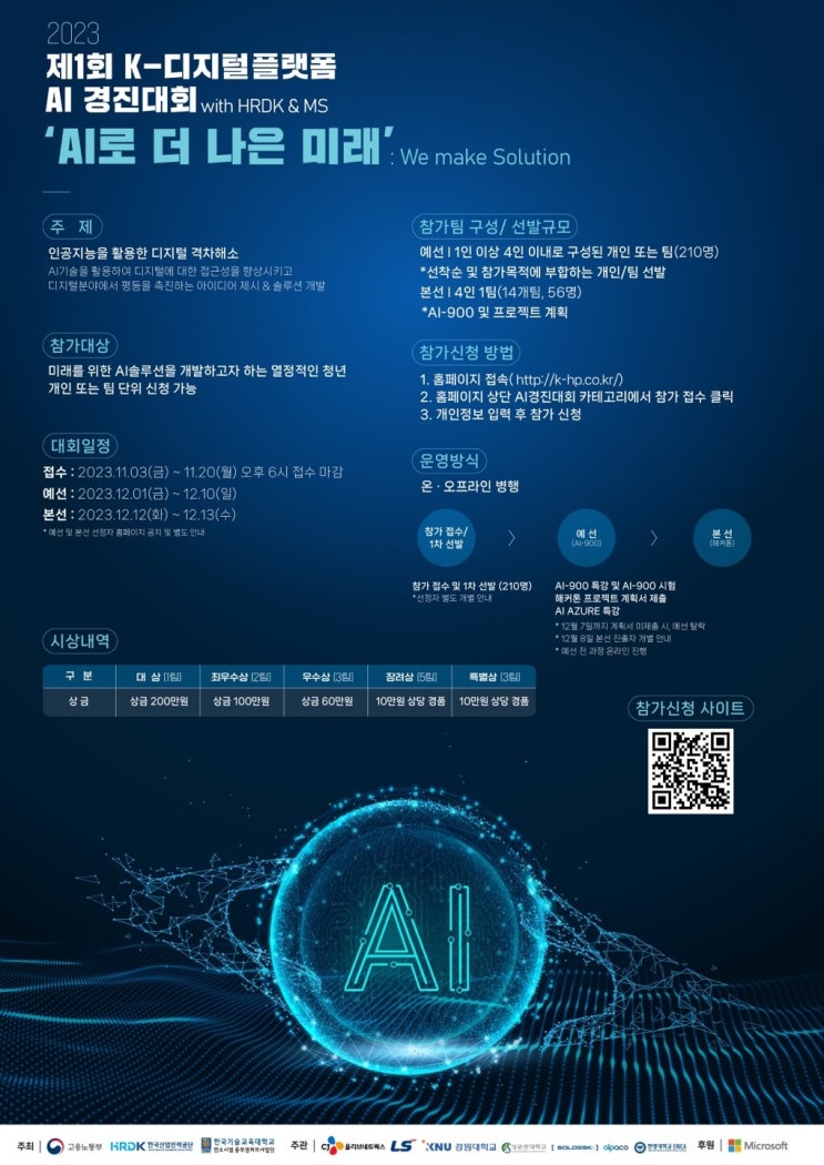 제1회 K디지털 플랫폼 AI경진대회-AI로 더 나은 미래
