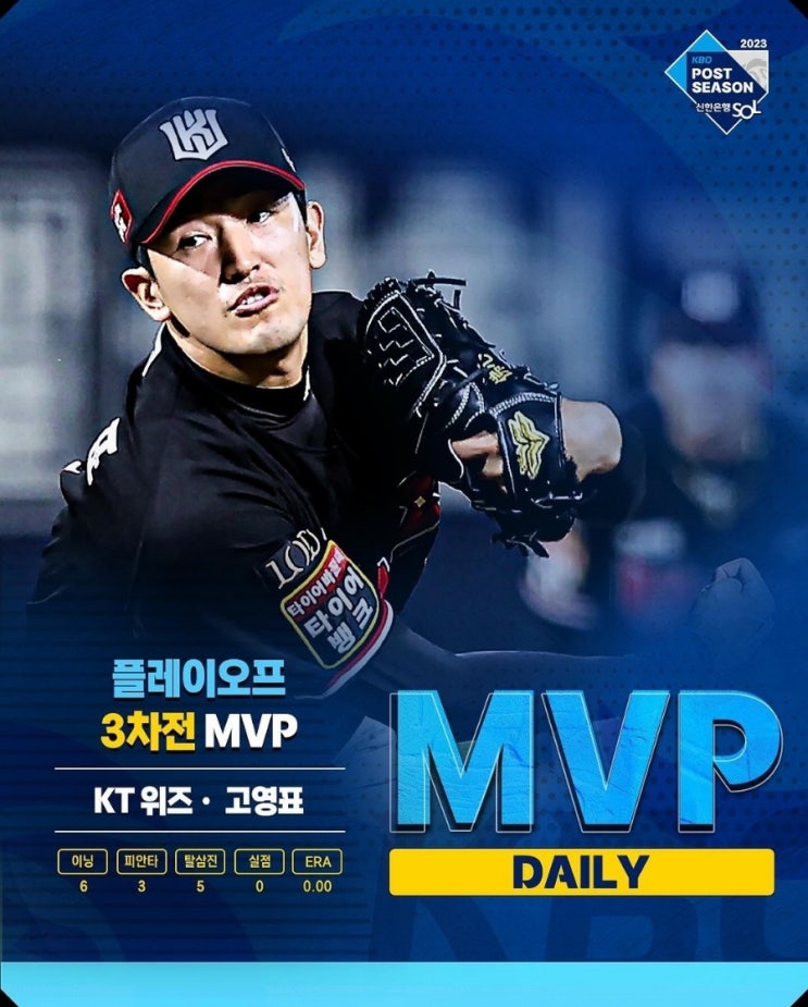  KBO 플레이오프 3차전 : 데일리 MVP 고영표