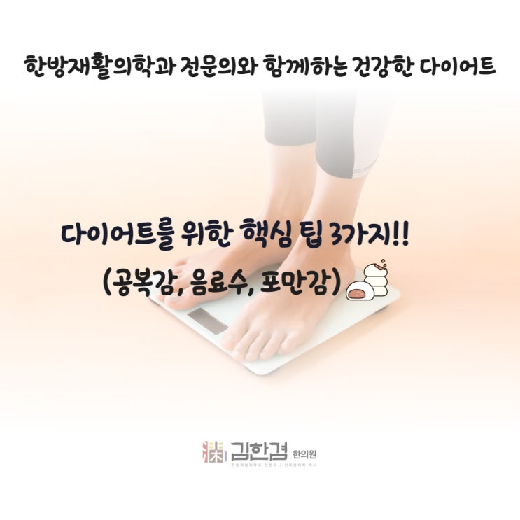  분당 다이어트의 핵심 3가지(공복감, 포만감, 음료수)