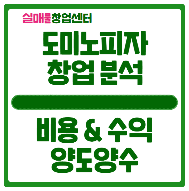 도미노피자 창업비용과 수익분석 (feat. 양도양수) 도미노피자 창업비용과 수익분석 (feat. 양도양수)