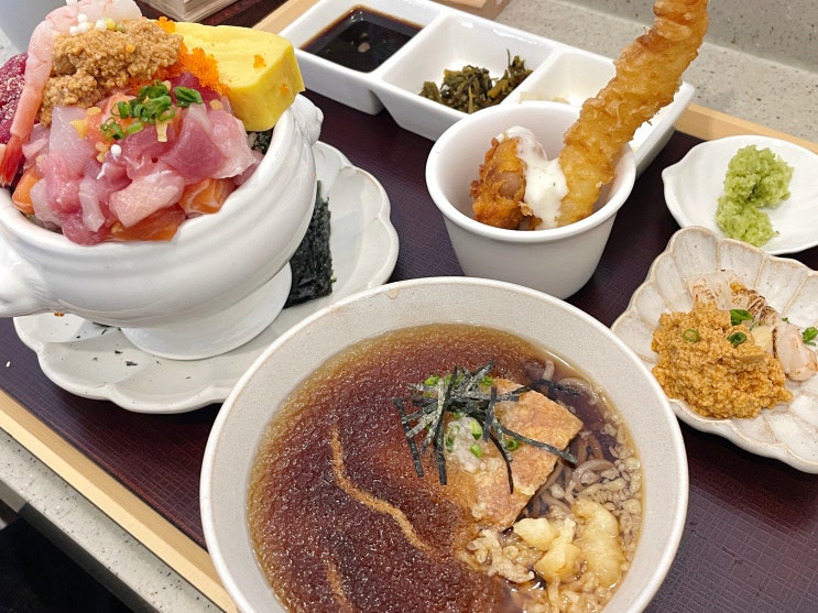 왕십리 엔터식스 맛집 한양대 근처 일식 카이센동 스시도쿠카미동