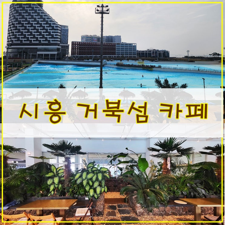  시흥 거북섬 카페  뷰 좋은 웨이브 파크를  볼 수 있는 "랑데자뷰 시흥거북섬점"
