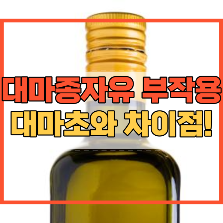  대마종자유 부작용 대마초와 차이점!