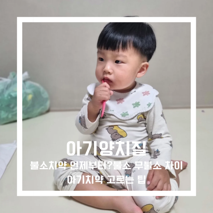 20개월 아기 양치/불소치약 언제부터?/불소, 저불소 차이