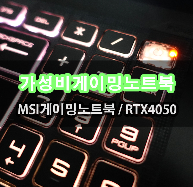 십일절 110만원 MSI RTX4050 게이밍 노트북 MSI Sword GF76 B13VEK 게임성능 테스트