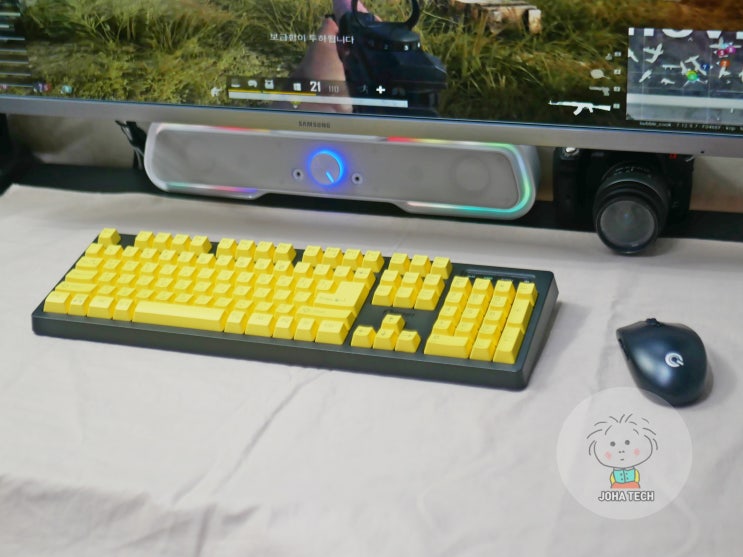  무선 키보드 마우스 세트 멤브레인 타입이지만 기계식 느낌