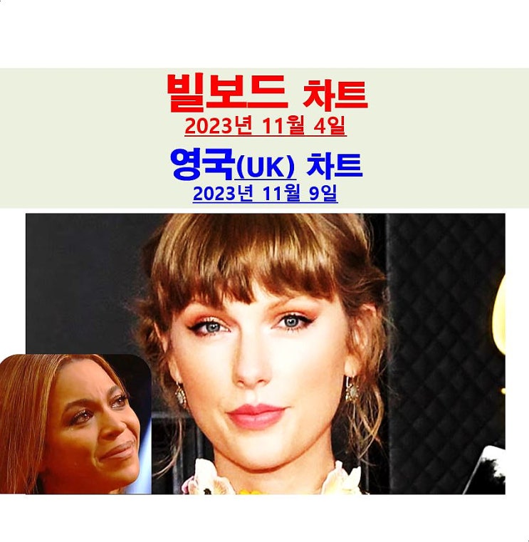 빌보드차트분석 2023년11월4일::테일러 스위프트가 또... 