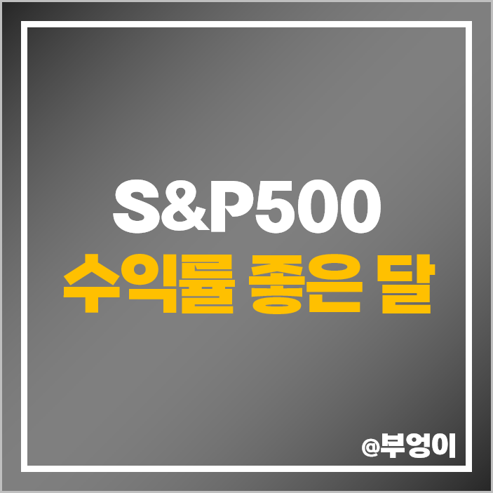 주식 매도 매수 타이밍 S&P500 지수 장기 투자 수익률