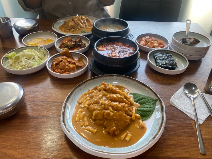  부여 맛집 "돈까스백반" 부여 중앙시장 두부 돈까스 / 해물순두부 백반 내돈내산 리뷰!!