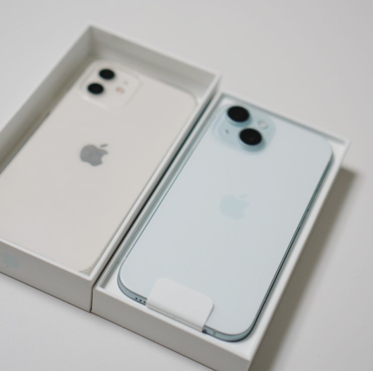 애플 아이폰15 블루 개봉 후기 C타입 충전기 신세계