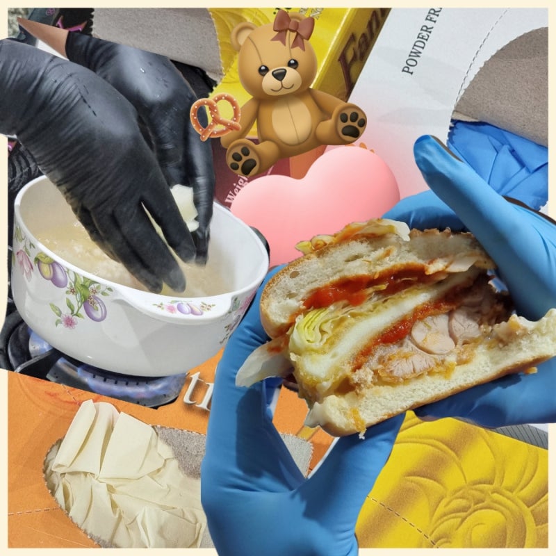 라텍스장갑이 니트릴장갑의 차이점, 나노가드 요리용장갑 사용