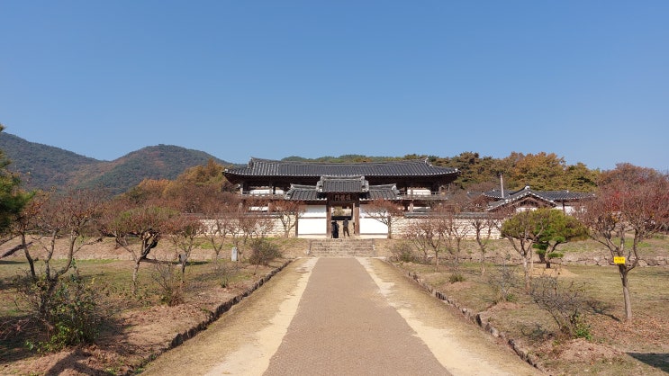 옆 병산서원 앞 낙동강 모래톱 <b>윤석열</b>대통령 방문<b>기념식수</b>