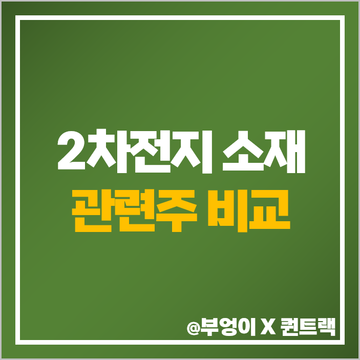 2차전지 관련주 소재주 대장주 에코프로 주가 금양 목표가