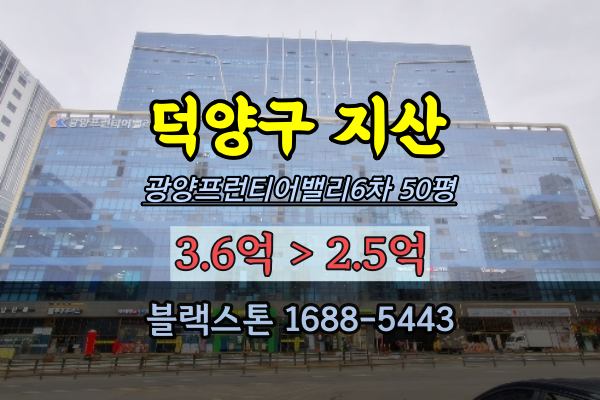원흥동 광양프런티어밸리6차 경매 덕양구지식산업센터 50평 2023타경62976