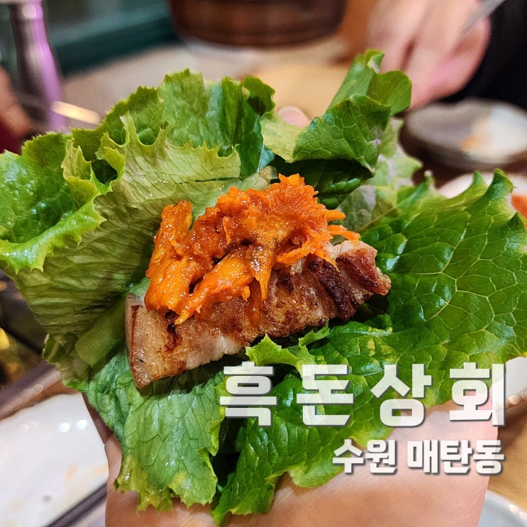  영통구청맛집 흑돈상회 더덕삼겹살 매탄동 회식장소