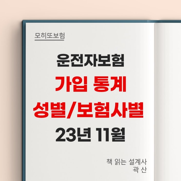  23년 11월 - 운전자보험 가입자의 선택은? 보험사 및 평균 보험료