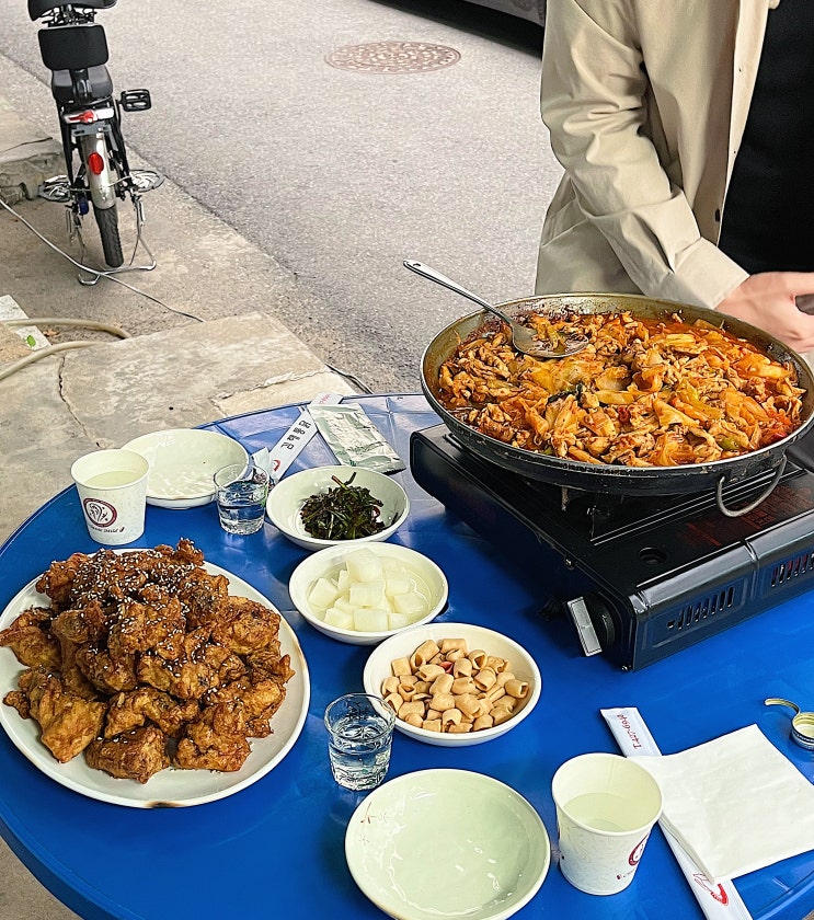 대구 동인동 노포 야외 테이블 있는 로컬 맛집 김해통닭 갔다 온 내돈내산