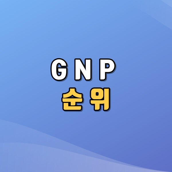  세계GNP순위 와 뜻 1인당GDP순위 알아보자.