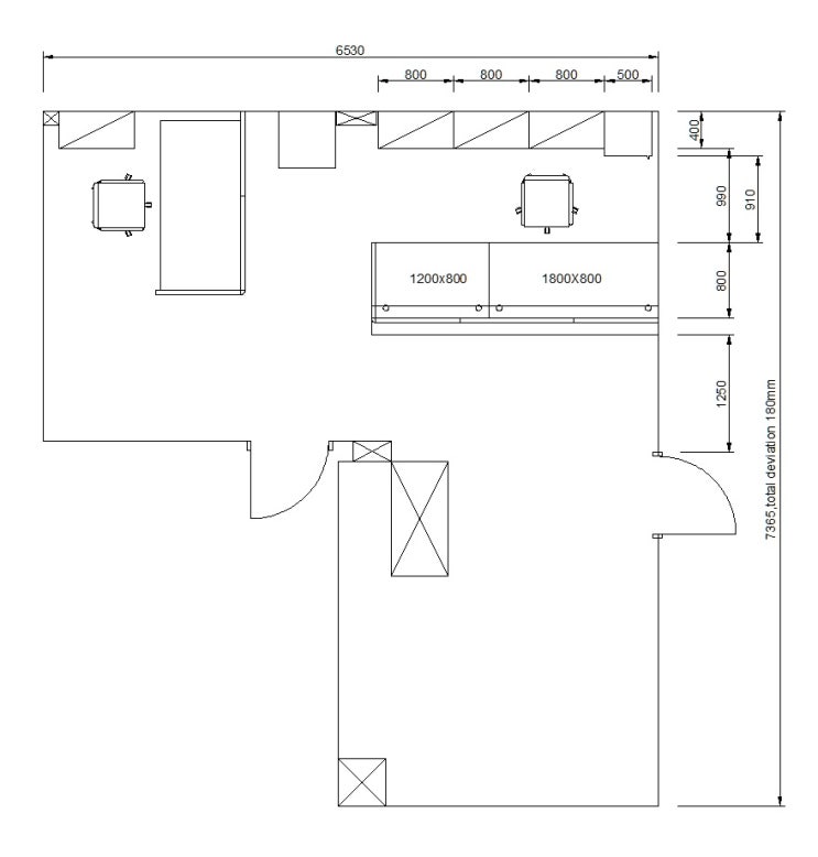  Office Layout 사무실 _ 6530 * 7360 _ 관리사무실